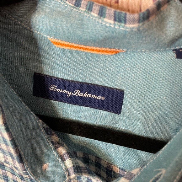 Tommy Bahama Short Sleeve Button Down 100% Linen Shirt, Large - Picture 2 of 4
